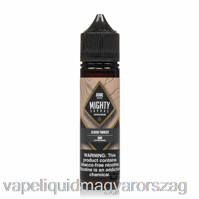 Klasszikus Dohány - Hatalmas Gőzök - 60ml 3mg Vape E Cigi